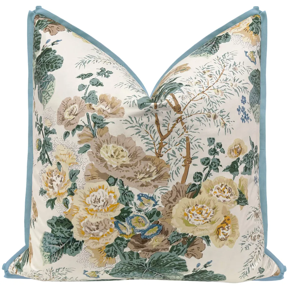 ALTHEA // CITRON | LEE JOFA - 22" X 22" / BUTTERFLY FLANGE / Eucalyptus