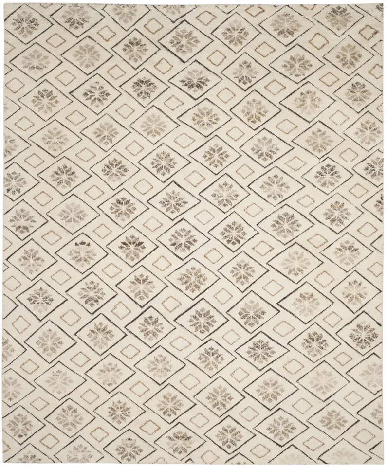 Arlo Home Hand Knotted Area Rug, CLE318A, Ivory,  9' X 12'