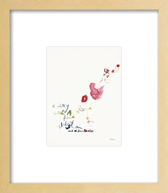 Strawberry Summer Storm by META WRABER for Artfully Walls