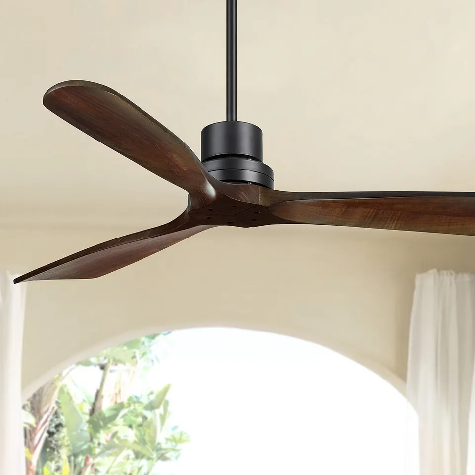 52" Casa Delta DC Dark Walnut Outdoor Ceiling Fan with Remote