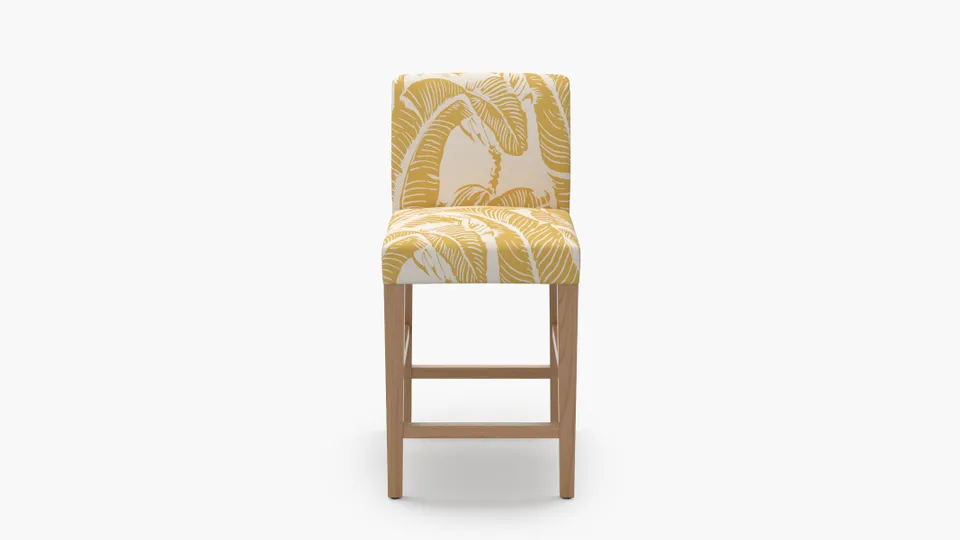 Signature Dining Counter Stool, Ochre Martinique® Encore, Natural Square Tapered Leg