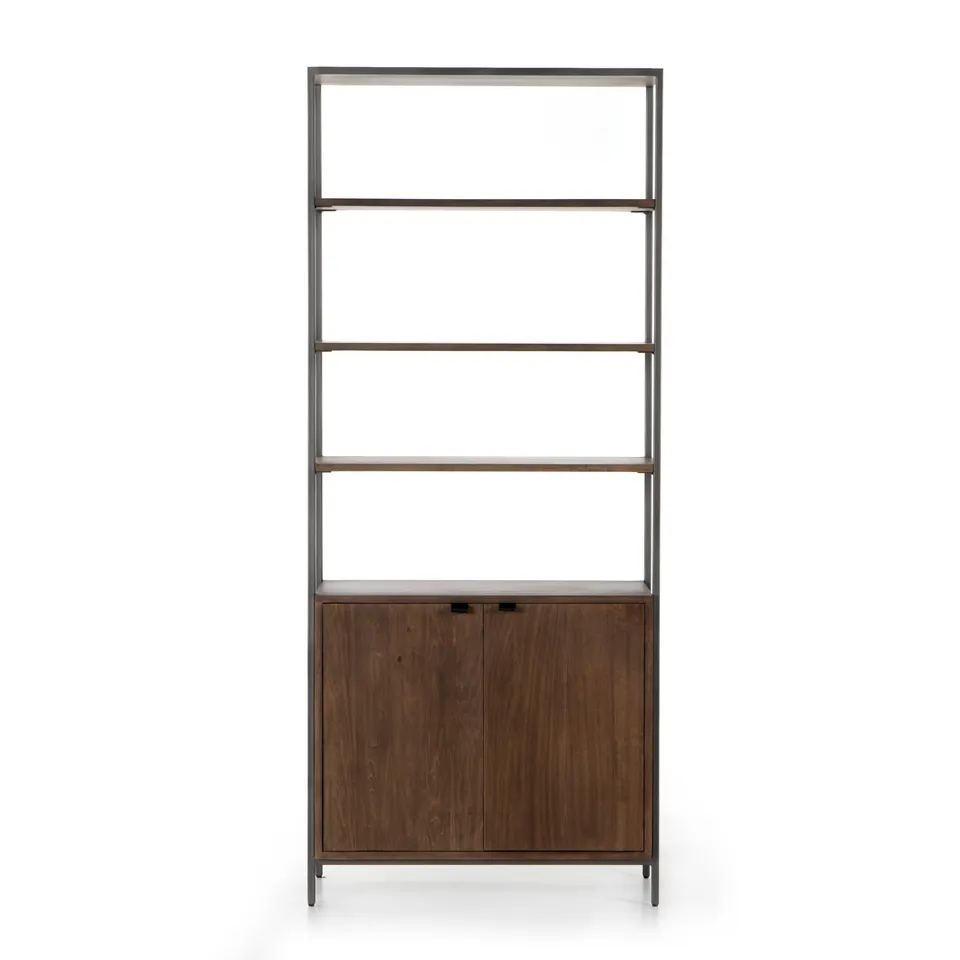 Trey Modular Wide Bookcase - Auburn Poplar