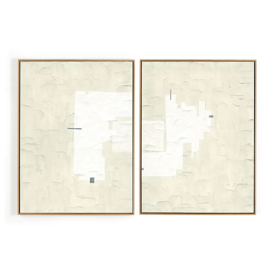 Gary 014 Diptych by Jade Dacay - Vertical Grain White Oak Floater