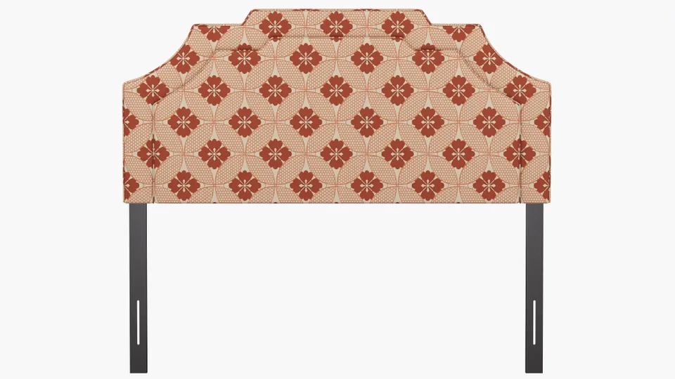 Art Deco Headboard, Coral Solaire, Queen