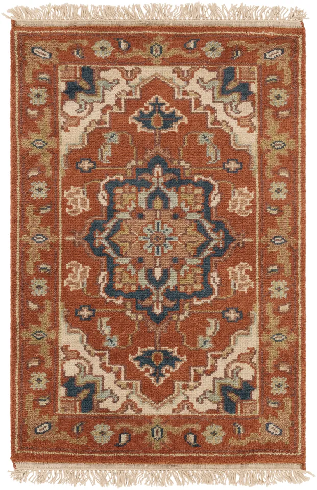Zeus Red Indoor 2' x 3' Handmade Rug