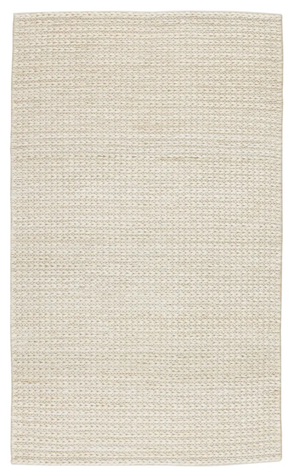 Calista Natural Solid White Area Rug (9'X12')