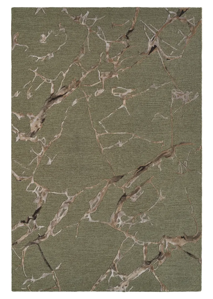Shattered FRG14 Tufted Abstract Green Area Rug (12'X15')