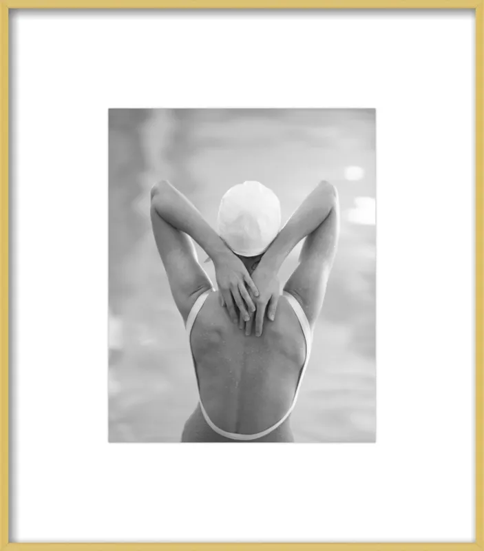The Swimmer with a white  cap by Lucy Snowe for Artfully Walls