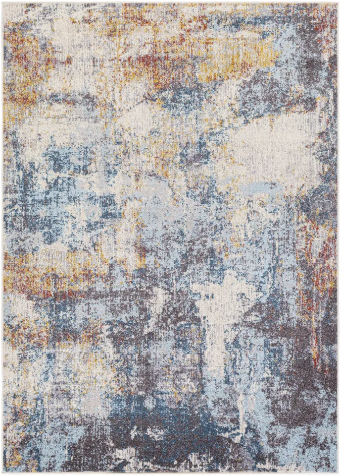 Ankara Gray Indoor 5'3" x 7' Machine Woven Rug