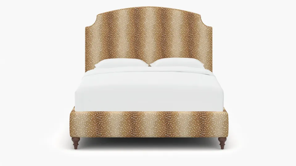 Cove Bed, Faline, Walnut Traditional Turned Leg, Full