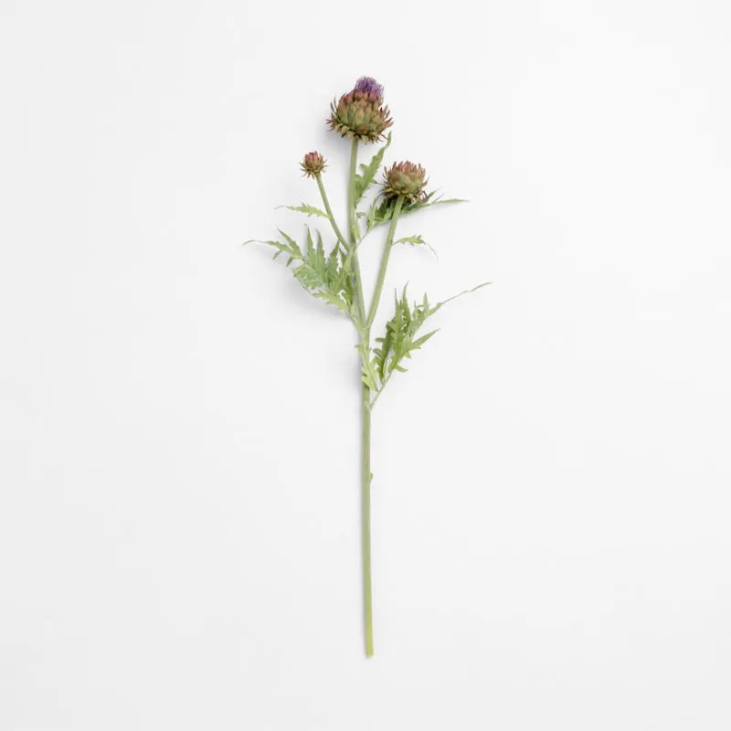 Faux Thistle Stem with Buds 37"