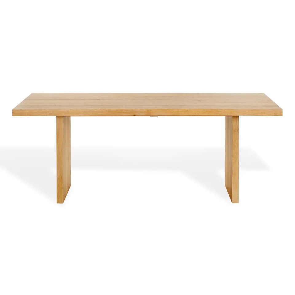 Shelbee Wood Rectangle Dining Table - Natural Cerused Oak