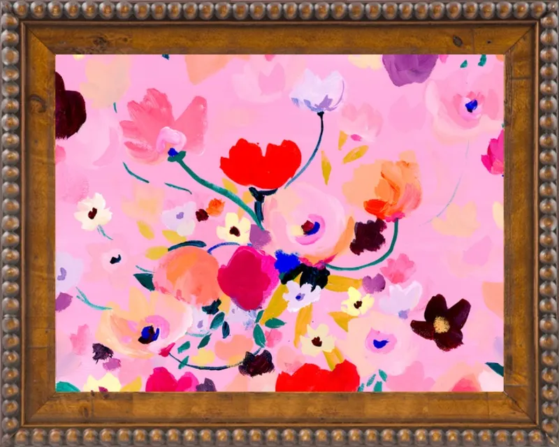 Pink Posey by KT Smail for Artfully Walls