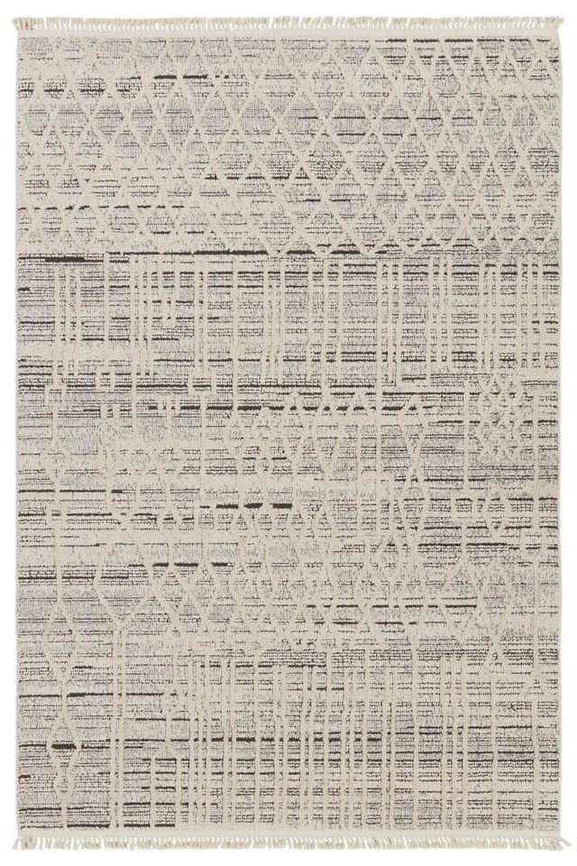 Caiya Trellis Cream/ Gray Area Rug (4'X6')