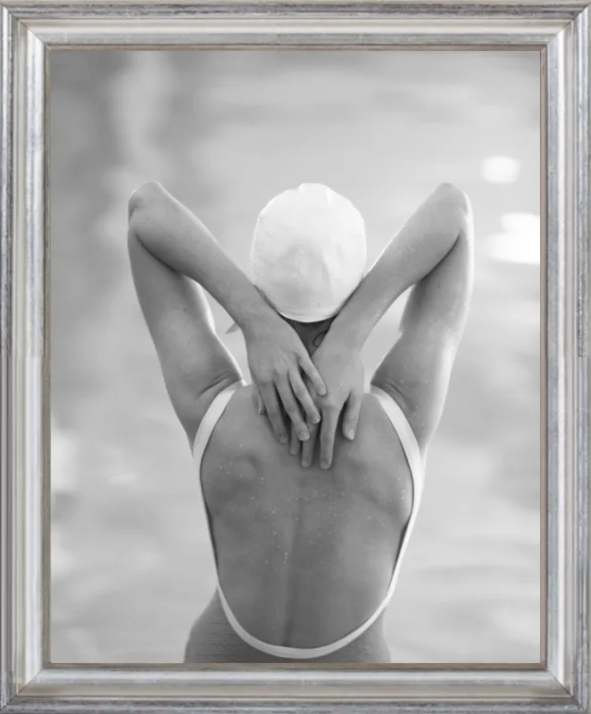 The Swimmer with a white  cap by Lucy Snowe for Artfully Walls