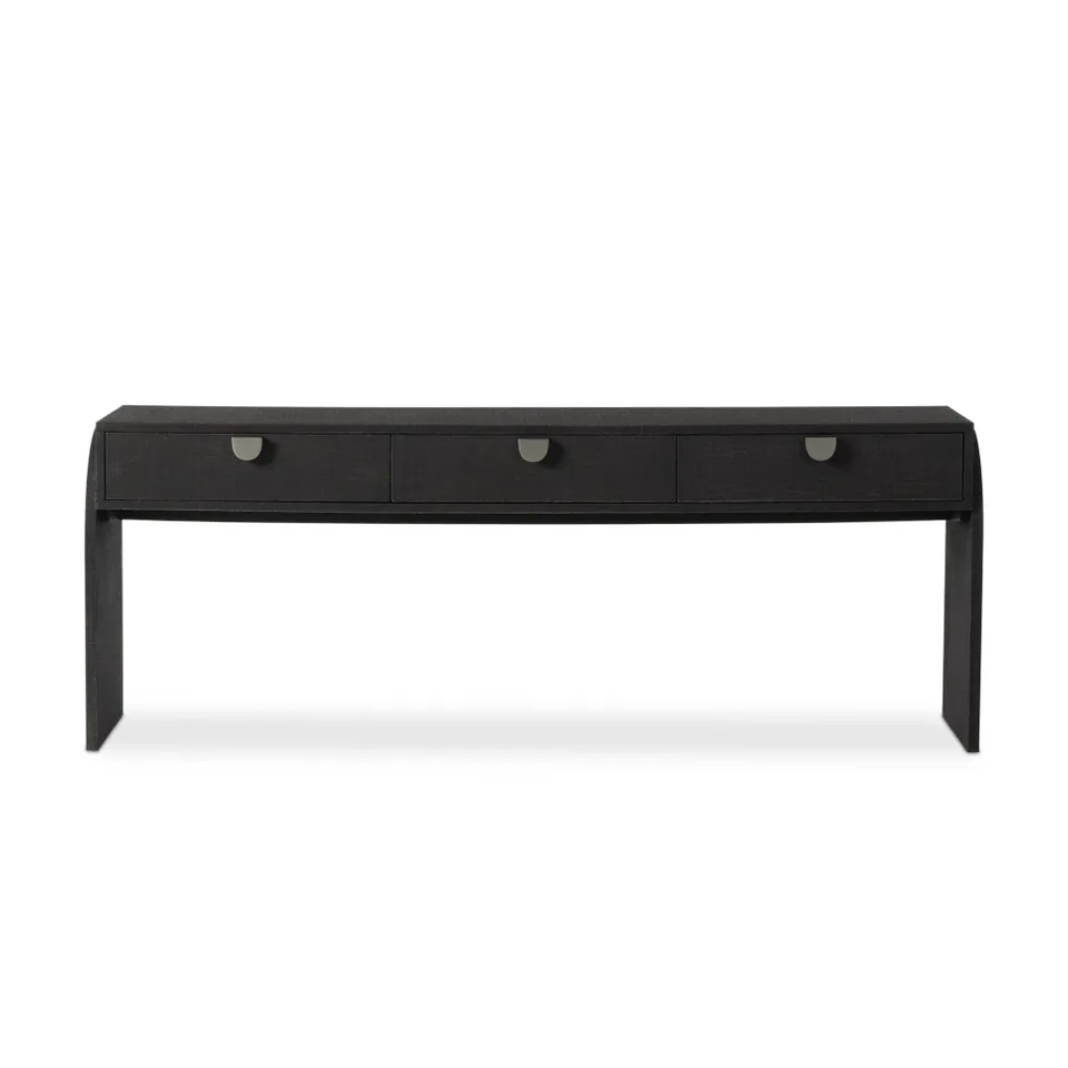 Cressida Console Table - Black Linen