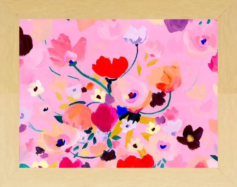 Pink Posey by KT Smail for Artfully Walls