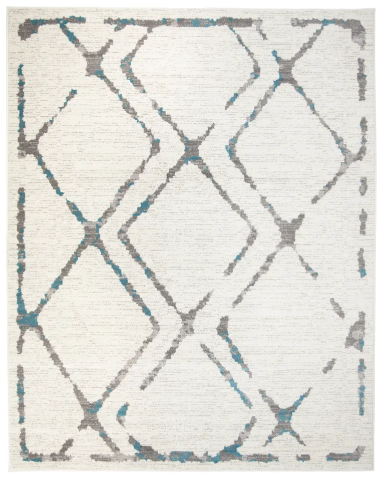 Arlo Home Woven Area Rug, SKY197D, Ivory/Blue,  8' X 10'