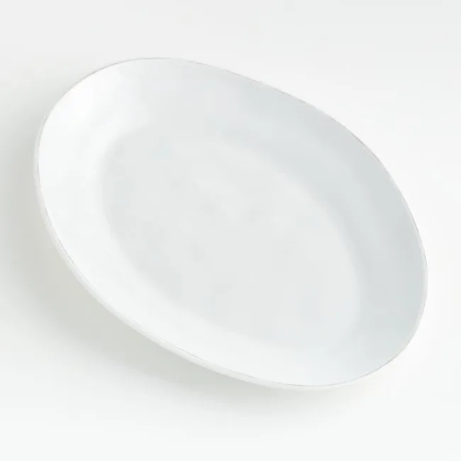 Marin White Melamine Oval Platter