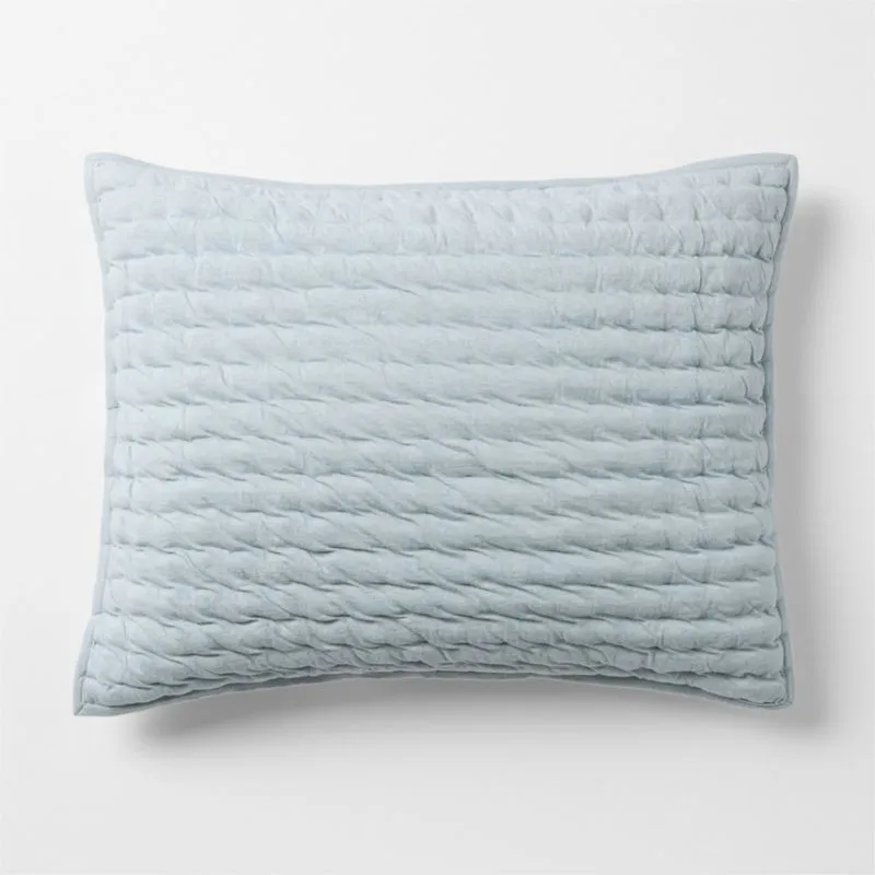 Comfy Tee Sky Blue Matelasse Organic Cotton Jersey Kids Pillow Sham