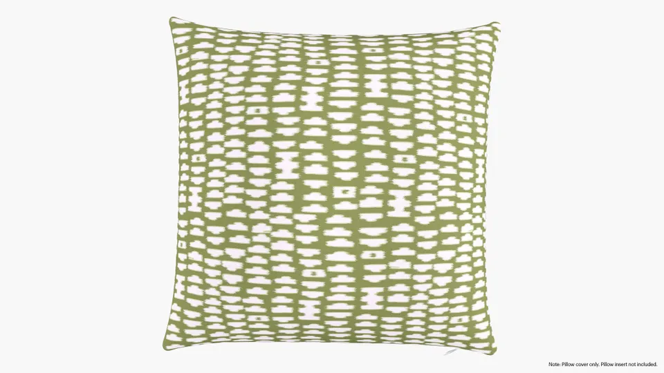 Throw Pillow Cover 22", Olive Odalisque, 22" x 22"