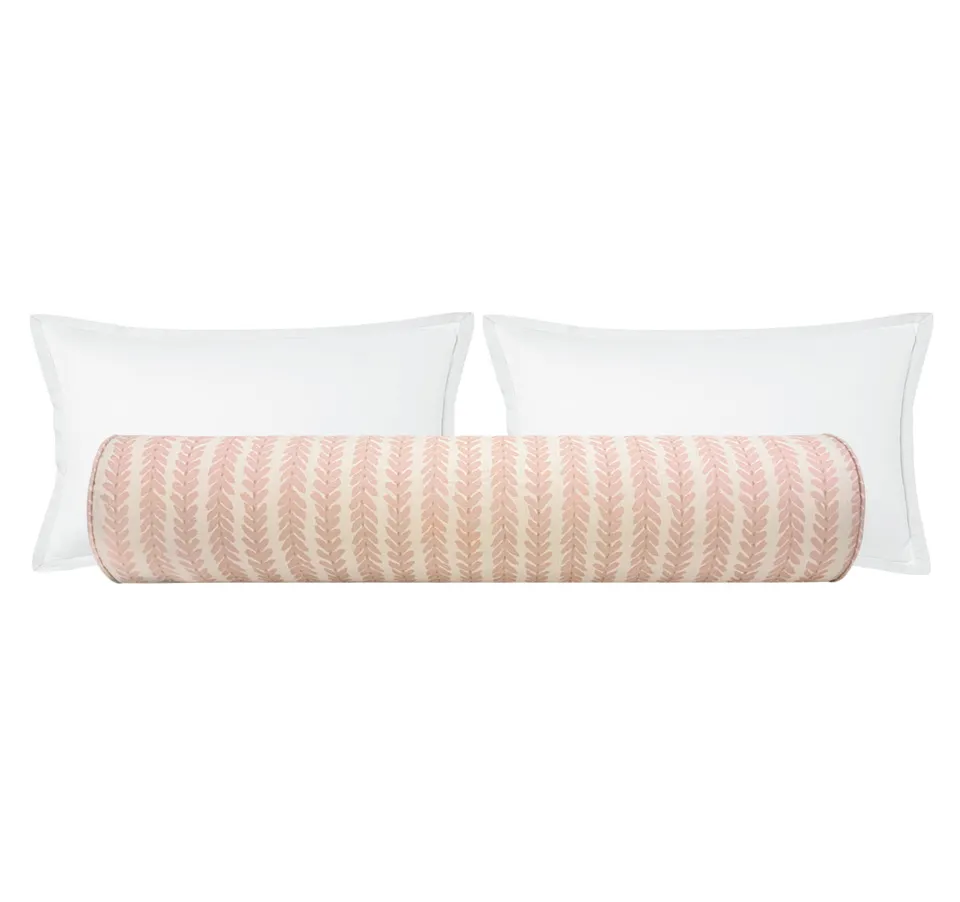 THE BOLSTER :: WOODPERRY // PINK | SCHUMACHER - QUEEN // 9" X 36"
