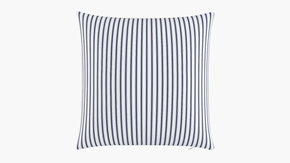 Throw Pillow 20", Navy Classic Ticking Stripe, 20" x 20"