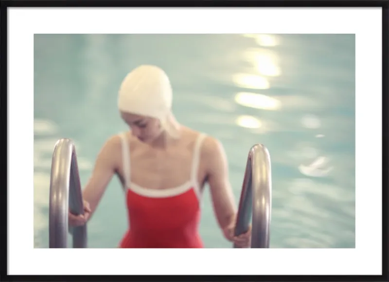 Swimmer in a Red Suit by Lucy Snowe for Artfully Walls