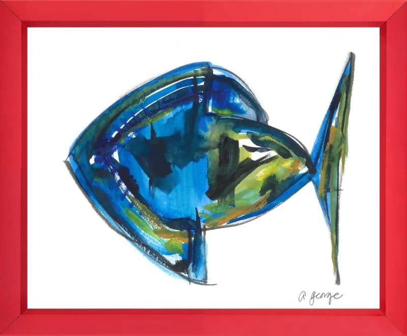 Asbtract Fish by Anthony George for Artfully Walls
