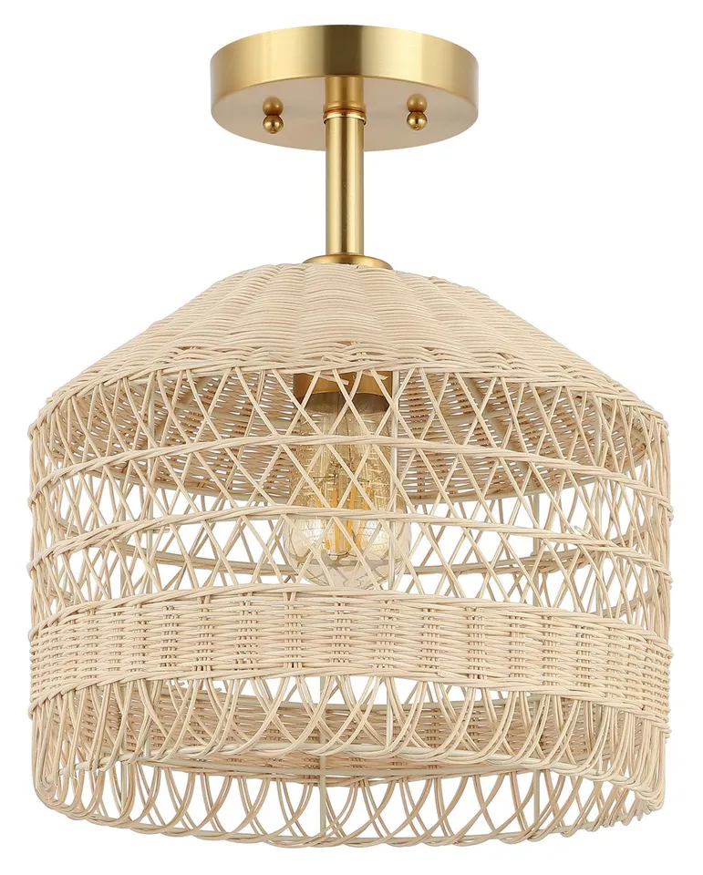 Noyuna 12" Flush Mount - Light Natural / Gold