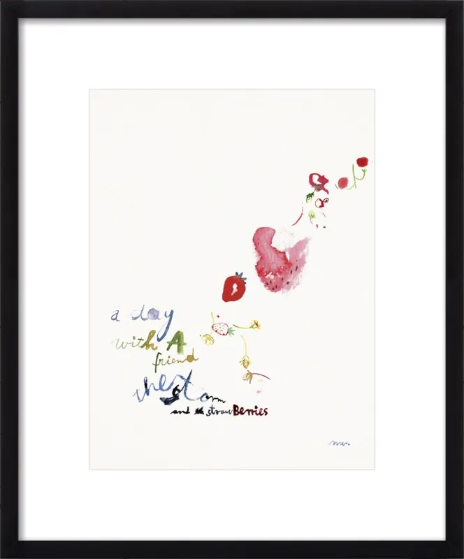 Strawberry Summer Storm by META WRABER for Artfully Walls