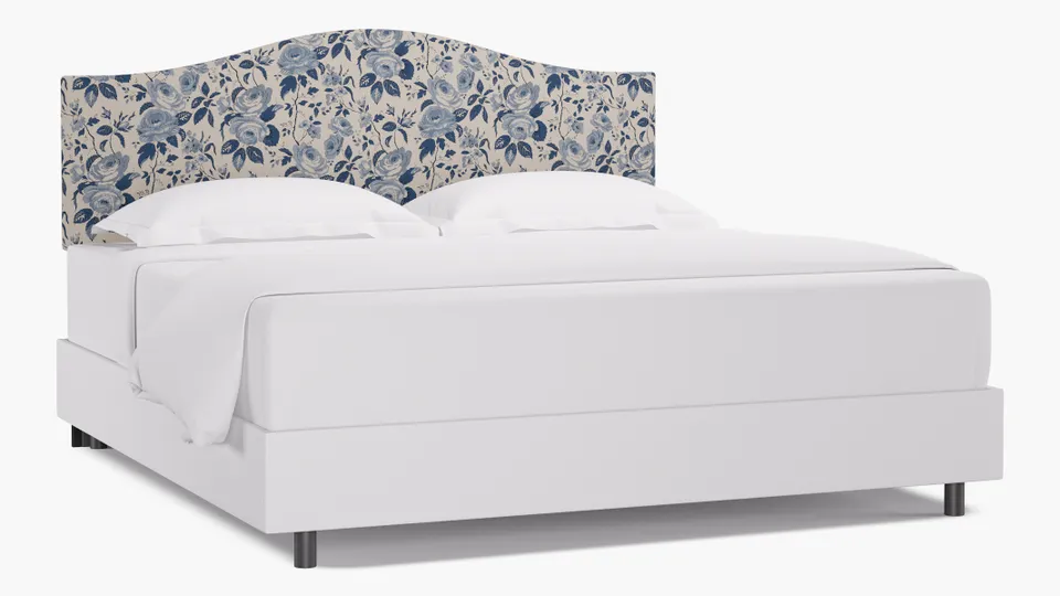 Camelback Headboard, Delft Chintz, King