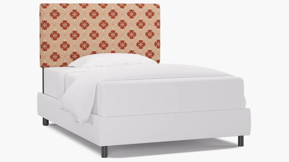 Square Back Headboard, Coral Solaire, Full
