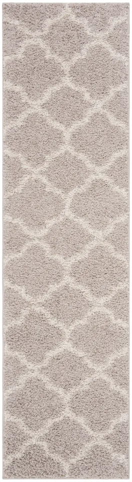Arlo Home Woven Area Rug, SG168F, Light Grey/Ivory,  2' X 8'