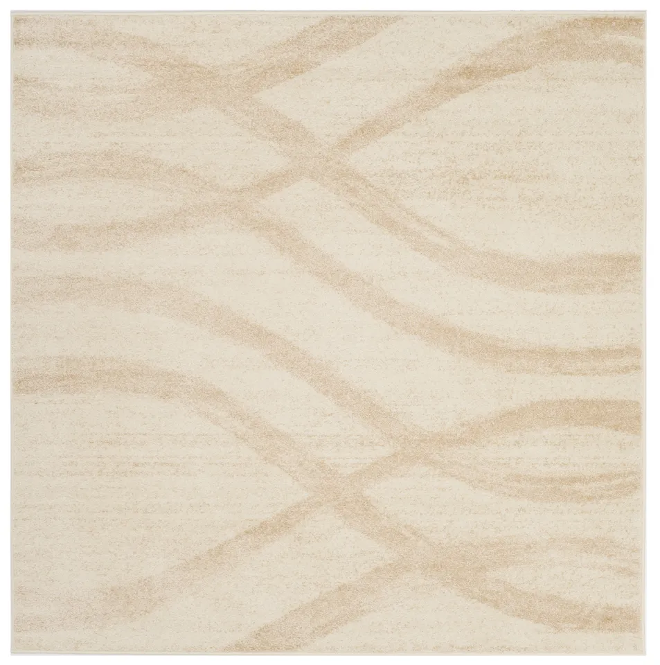 Arlo Home Woven Area Rug, ADR125W, Cream/Champagne,  4' X 4' Square