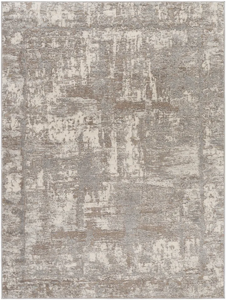 Roma Gray Indoor 5'3" x 7'1" Machine Woven Rug