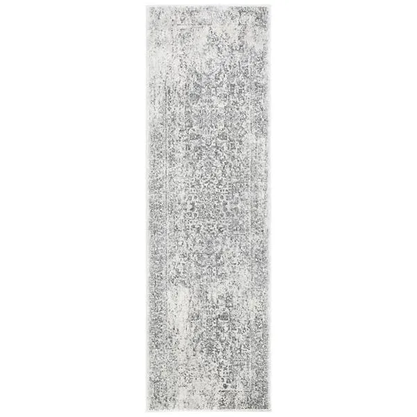 Evermere Distressed Medallion Navy Area Rug