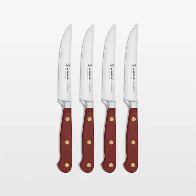 Wusthof Classic Color Tasty Sumac 4.5" Steak Knives, Set of 4