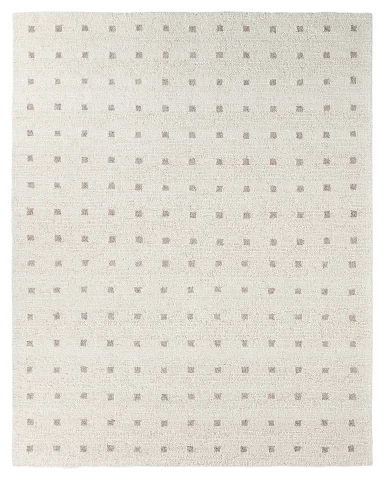 Jinni Tufted Modern/Contemporary Ivory/Tan Area Rug (6'X9')