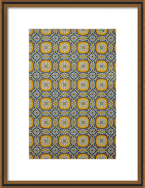 Yellow, Blue and Orange Tiles in Lisbon by Sivan Askayo for Artfully Walls