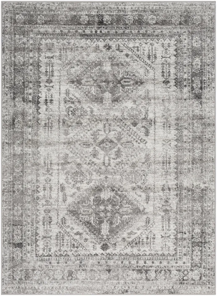 Monte Carlo Gray Indoor 5'3" x 7'3" Machine Woven Rug