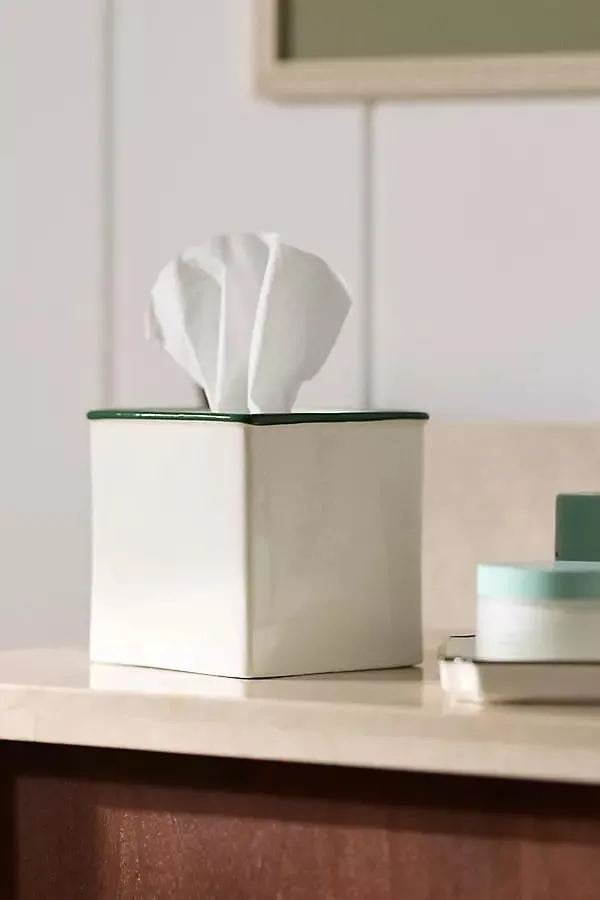 Piper Tipped Ceramic Tissue Box