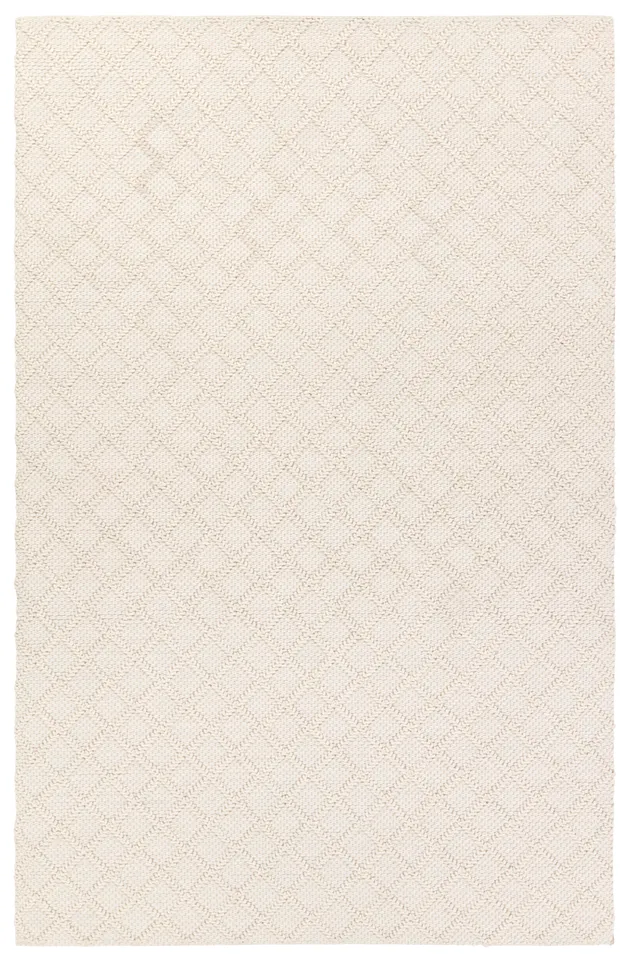 Ankine Handmade Trellis White Area Rug (9'X12')