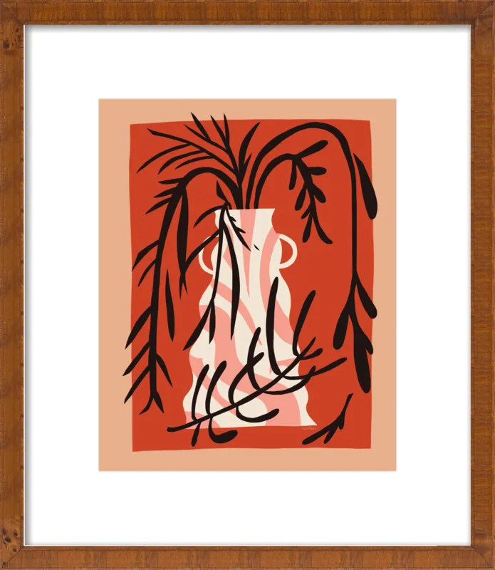 vase in rust by Erin Wallace for Artfully Walls