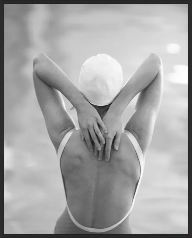 The Swimmer with a white  cap by Lucy Snowe for Artfully Walls