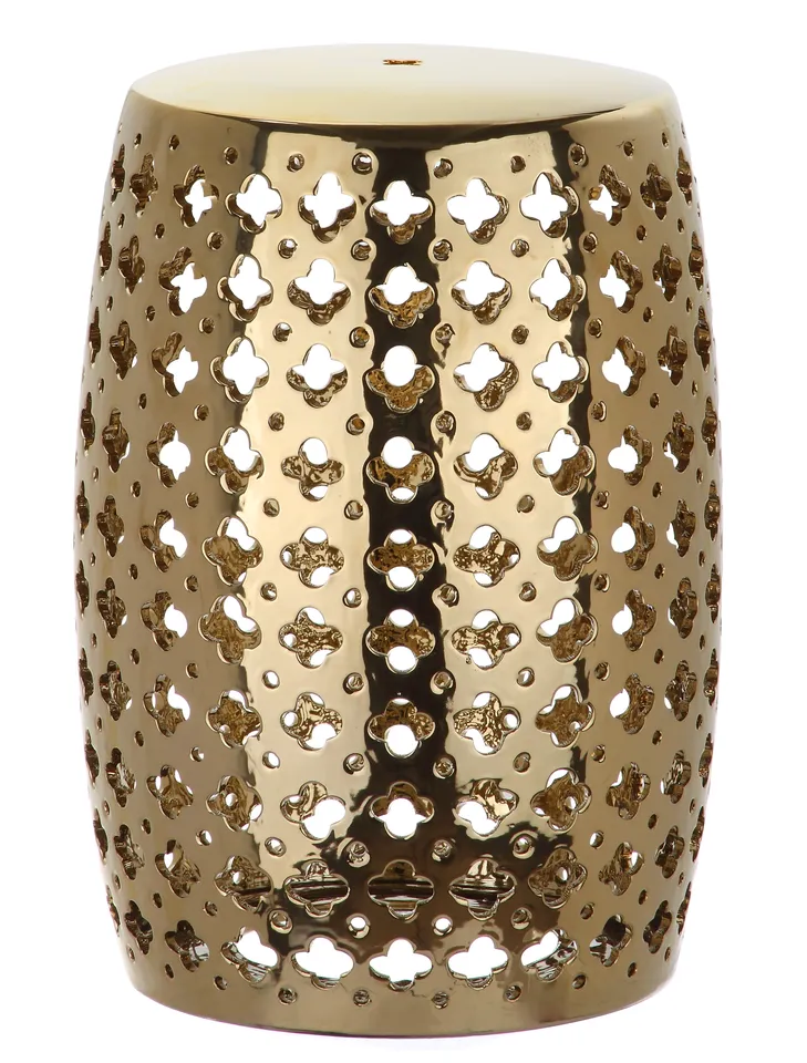 Lacey Garden Stool - Gold