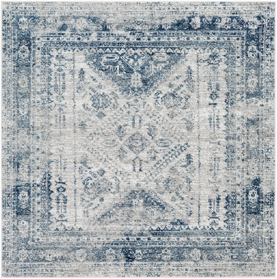 Monte Carlo Gray Indoor 5'3" x 5'3" Machine Woven Rug