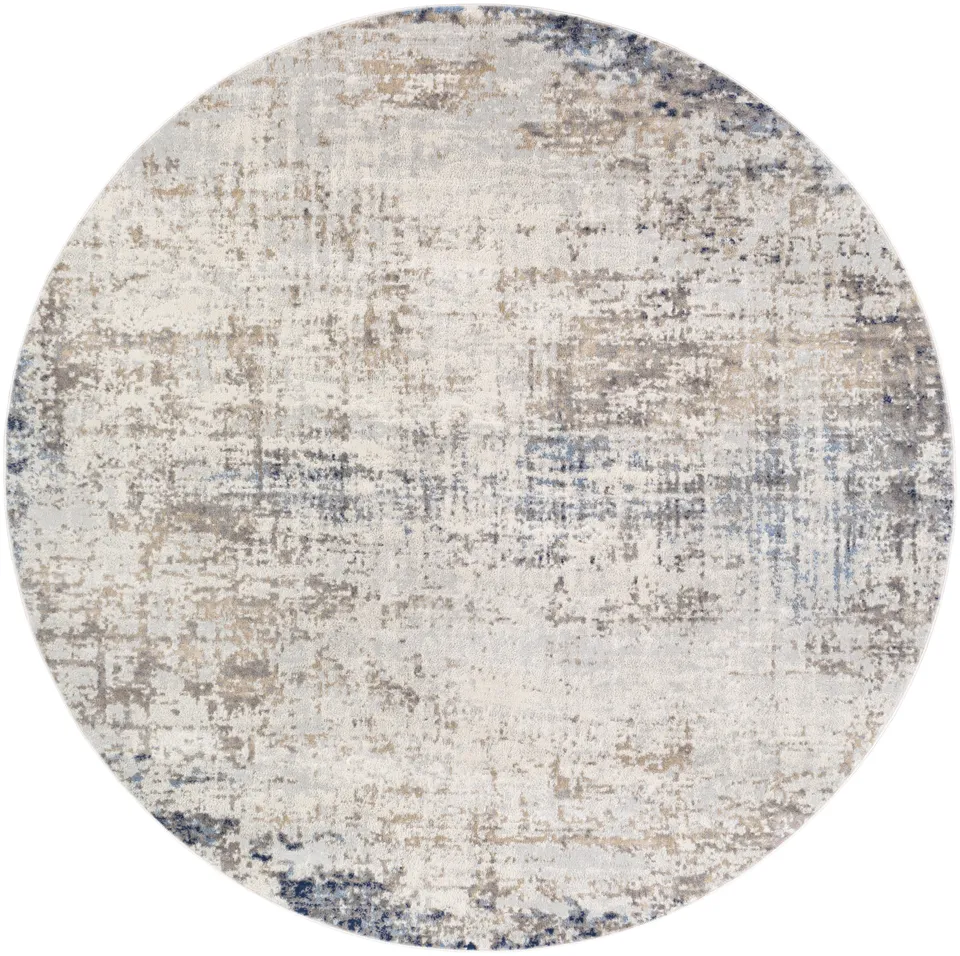 Roma Beige Indoor 6'7" x 6'7" Machine Woven Rug
