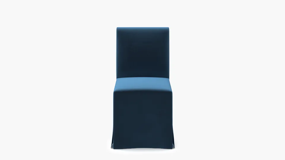 Slipcovered Signature Dining Chair, Royal Performance Velvet