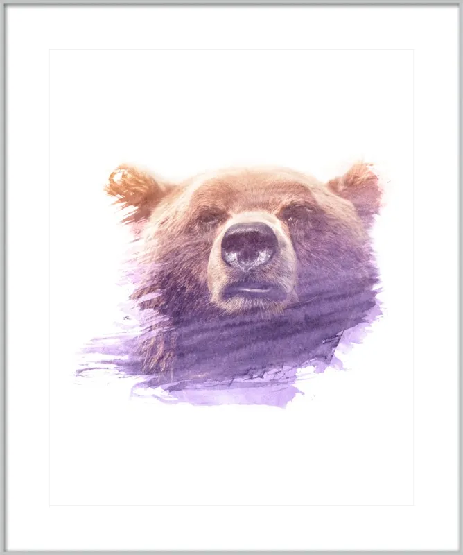 BEAR SUPERIMPOSED WATERCOLOR by Emiliano Deificus for Artfully Walls